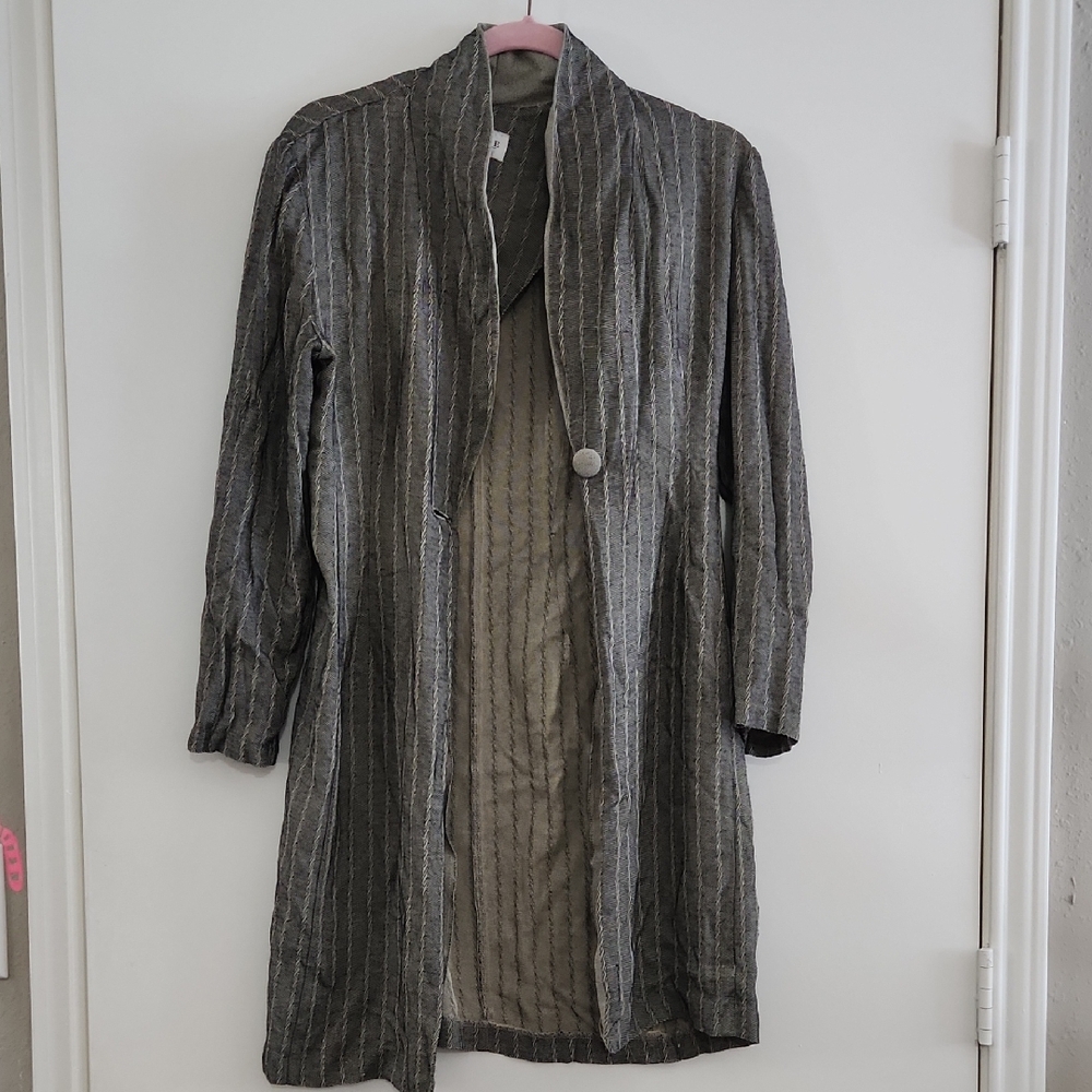 Grey Striped Women's Jacket | Size 10